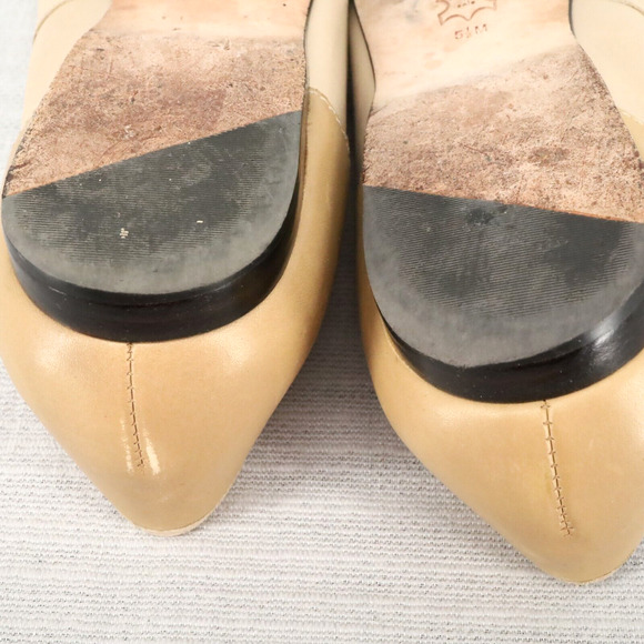 Enzo Angiolini Shoes Womens 5.5 M Leather Loafers Beige Liberty Flats Slip On - Picture 12 of 14